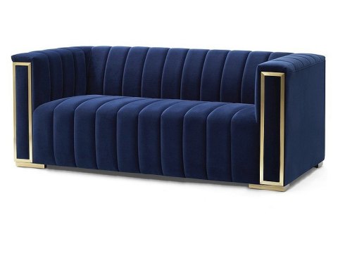 SIGNAL SOFA KANAPA VOGUE 2 TAPICEROWANA TKANINA VELVET GRANATOWY TAP.202/ZŁOTY METAL DWUOSOBOWA SIGNAL SOFA KANAPA VOGUE 2 TAPICEROWANA TKANINA VELVET GRANATOWY TAP.202/ZŁOTY METAL DWUOSOBOWA