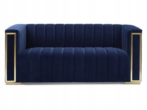 SIGNAL SOFA KANAPA VOGUE 2 TAPICEROWANA TKANINA VELVET GRANATOWY TAP.202/ZŁOTY METAL DWUOSOBOWA SIGNAL SOFA KANAPA VOGUE 2 TAPICEROWANA TKANINA VELVET GRANATOWY TAP.202/ZŁOTY METAL DWUOSOBOWA