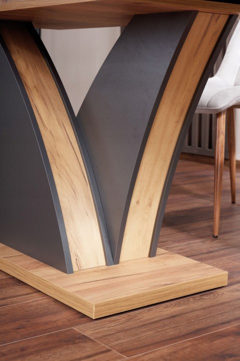 SIGNAL STÓŁ DIVANI ROZKŁADANY DĄB WOTAN / ANTRACYT 140(180)X80 BLAT I STELAŻ PŁYTA LAMINOWANA PROSTOKĄTNY SIGNAL STÓŁ DIVANI ROZKŁADANY DĄB WOTAN / ANTRACYT 140(180)X80 BLAT I STELAŻ PŁYTA LAMINOWANA PROSTOKĄTNY