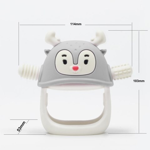 Smily Mia Smily Mia Gryzak dla Niemowlaka Renifer Light Grey Smily Mia Smily Mia Gryzak dla Niemowlaka Renifer Light Grey