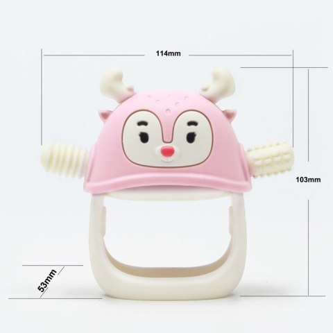 Smily Mia Smily Mia Gryzak dla Niemowlaka Renifer Light Pink Smily Mia Smily Mia Gryzak dla Niemowlaka Renifer Light Pink