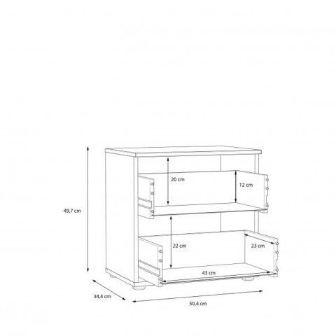 Forte SAPPORO SNNK011-V29 Szafka nocna Forte SAPPORO SNNK011-V29 Szafka nocna
