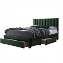 Halmar łóżko GRACE 160x200 z szufladami tapicerowane ciemny zielony velvet lite drewno kauczukowe dwuosobowe do sypialni Halmar łóżko GRACE 160x200 z szufladami tapicerowane ciemny zielony velvet lite drewno kauczukowe dwuosobowe do sypialni