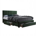 Halmar łóżko GRACE 160x200 z szufladami tapicerowane ciemny zielony velvet lite drewno kauczukowe dwuosobowe do sypialni Halmar łóżko GRACE 160x200 z szufladami tapicerowane ciemny zielony velvet lite drewno kauczukowe dwuosobowe do sypialni