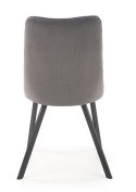 Halmar K450 krzesło do jadalni popielaty, materiał: tkanina velvet, nogi metal czarny Halmar K450 krzesło do jadalni popielaty, materiał: tkanina velvet, nogi metal czarny