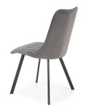 Halmar K450 krzesło do jadalni popielaty, materiał: tkanina velvet, nogi metal czarny Halmar K450 krzesło do jadalni popielaty, materiał: tkanina velvet, nogi metal czarny