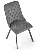 Halmar K450 krzesło do jadalni popielaty, materiał: tkanina velvet, nogi metal czarny Halmar K450 krzesło do jadalni popielaty, materiał: tkanina velvet, nogi metal czarny