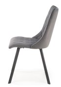 Halmar K450 krzesło do jadalni popielaty, materiał: tkanina velvet, nogi metal czarny Halmar K450 krzesło do jadalni popielaty, materiał: tkanina velvet, nogi metal czarny