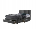 Halmar łóżko GRACE 160x200 z szufladami tapicerowane tkanina popiel velvet drewno lite kauczukowe dwuosobowe do sypialni Halmar łóżko GRACE 160x200 z szufladami tapicerowane tkanina popiel velvet drewno lite kauczukowe dwuosobowe do sypialni