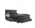 Halmar łóżko GRACE 160x200 z szufladami tapicerowane tkanina popiel velvet drewno lite kauczukowe dwuosobowe do sypialni Halmar łóżko GRACE 160x200 z szufladami tapicerowane tkanina popiel velvet drewno lite kauczukowe dwuosobowe do sypialni