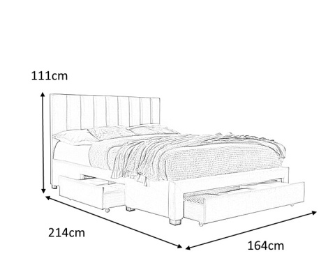 Halmar łóżko GRACE 160x200 z szufladami tapicerowane tkanina popiel velvet drewno lite kauczukowe dwuosobowe do sypialni Halmar łóżko GRACE 160x200 z szufladami tapicerowane tkanina popiel velvet drewno lite kauczukowe dwuosobowe do sypialni