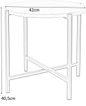 Intesi Stolik kawowy Ragna okrągły fi42 cm - blat z litego drewna mango nogi metal malowany proszkowo stolik okolicznościowy Intesi Stolik kawowy Ragna okrągły fi42 cm - blat z litego drewna mango nogi metal malowany proszkowo stolik okolicznościowy