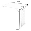 Intesi Stolik składany naścienny Ezio biały MDF laminowany metal pozłożeniu czarny bok pełni funkcję tablicy Intesi Stolik składany naścienny Ezio biały MDF laminowany metal pozłożeniu czarny bok pełni funkcję tablicy