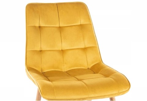 SIGNAL KRZESŁO CHIC D VELVET DĄB STELAŻ / CURRY BLUVEL 68 SIGNAL KRZESŁO CHIC D VELVET DĄB STELAŻ / CURRY BLUVEL 68