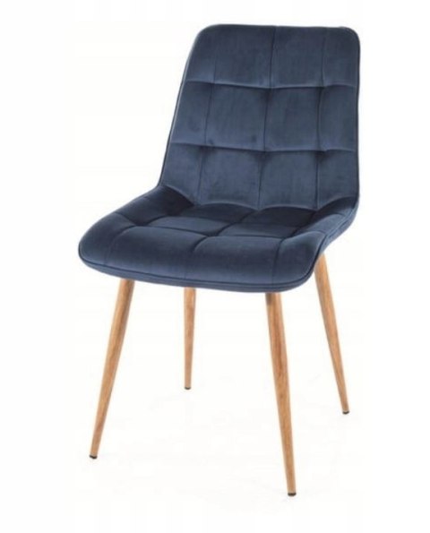 SIGNAL KRZESŁO CHIC D VELVET DĄB STELAŻ / GRANATOWY BLUVEL 86 SIGNAL KRZESŁO CHIC D VELVET DĄB STELAŻ / GRANATOWY BLUVEL 86