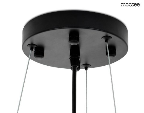 Moosee MOOSEE lampa wisząca COSMO 72 czarna metalowy okrąg kuliste klosze szkło mleczny Moosee MOOSEE lampa wisząca COSMO 72 czarna metalowy okrąg kuliste klosze szkło mleczny