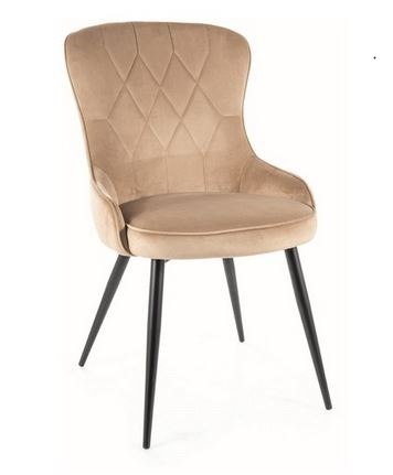 SIGNAL KRZESŁO TAPICEROWANE DO JADALNI LOTUS VELVET CZARNY STELAŻ/BEŻ BLUVEL 28 SIGNAL KRZESŁO TAPICEROWANE DO JADALNI LOTUS VELVET CZARNY STELAŻ/BEŻ BLUVEL 28