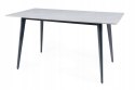 STÓŁ IVY SIGNAL CERAMIKA EFEKT MARMURU SZARY/ STELAŻ CZARNY MAT METAL 140X80 PROSTOKĄTNY DO SALONU JADALNI KUCHNI STÓŁ IVY SIGNAL CERAMIKA EFEKT MARMURU SZARY/ STELAŻ CZARNY MAT METAL 140X80 PROSTOKĄTNY DO SALONU JADALNI KUCHNI