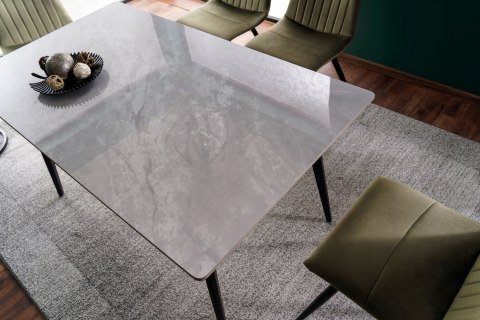 STÓŁ IVY SIGNAL CERAMIKA EFEKT MARMURU SZARY/ STELAŻ CZARNY MAT METAL 140X80 PROSTOKĄTNY DO SALONU JADALNI KUCHNI STÓŁ IVY SIGNAL CERAMIKA EFEKT MARMURU SZARY/ STELAŻ CZARNY MAT METAL 140X80 PROSTOKĄTNY DO SALONU JADALNI KUCHNI