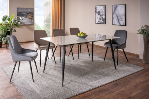 STÓŁ RION PROSTOKĄTNY CERAMIKA EFEKT MARMURU BIAŁY/ CZARNY MAT STELAŻ METALOWY 130X70 DO JADALNI SALONU LOKALU KUCHNI SIGNAL STÓŁ RION PROSTOKĄTNY CERAMIKA EFEKT MARMURU BIAŁY/ CZARNY MAT STELAŻ METALOWY 130X70 DO JADALNI SALONU LOKALU KUCHNI SIGNAL