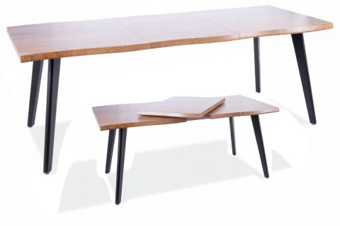 SIGNAL STÓŁ FRESNO MDF + OKLEINA DĄB ARTISAN / CZARNY MAT STELAŻ METAL 120(180)X80 PROSTOKĄTNY ROZKŁADANY SIGNAL STÓŁ FRESNO MDF + OKLEINA DĄB ARTISAN / CZARNY MAT STELAŻ METAL 120(180)X80 PROSTOKĄTNY ROZKŁADANY