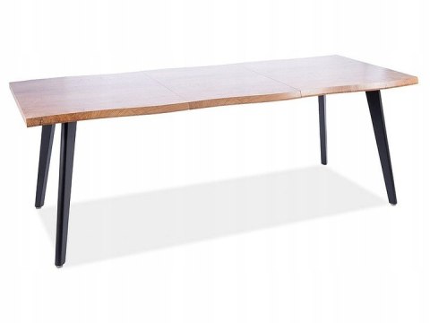 SIGNAL STÓŁ FRESNO MDF + OKLEINA DĄB ARTISAN / CZARNY MAT STELAŻ METAL 120(180)X80 PROSTOKĄTNY ROZKŁADANY SIGNAL STÓŁ FRESNO MDF + OKLEINA DĄB ARTISAN / CZARNY MAT STELAŻ METAL 120(180)X80 PROSTOKĄTNY ROZKŁADANY