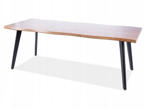 SIGNAL STÓŁ FRESNO MDF + OKLEINA DĄB ARTISAN / CZARNY MAT STELAŻ METAL 120(180)X80 PROSTOKĄTNY ROZKŁADANY SIGNAL STÓŁ FRESNO MDF + OKLEINA DĄB ARTISAN / CZARNY MAT STELAŻ METAL 120(180)X80 PROSTOKĄTNY ROZKŁADANY
