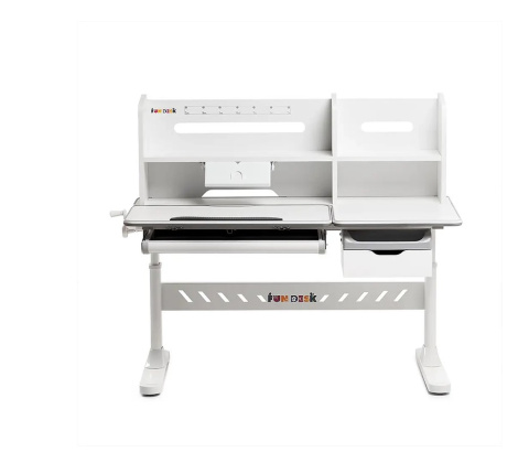 Biurko Fun Desk Fiore II Grey Regulowane biurko dla dzieci i młodzieży Biały / Szary Biurko Fun Desk Fiore II Grey Regulowane biurko dla dzieci i młodzieży Biały / Szary