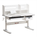 Biurko Fun Desk Fiore II Grey Regulowane biurko dla dzieci i młodzieży Biały / Szary
