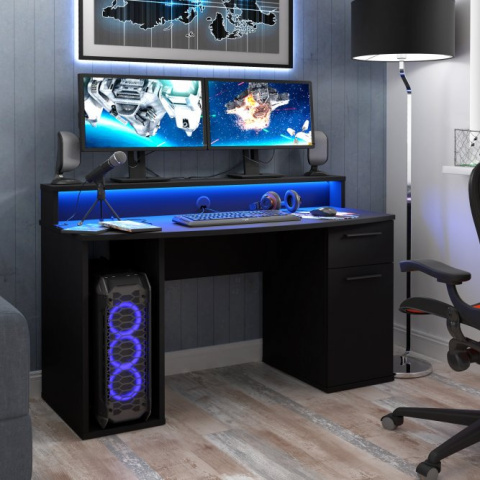 Forte AYO TZRB219B3-Z113 Biurko gamingowe, oświetlenie RGB z funkcją zmiany kolorów Forte AYO TZRB219B3-Z113 Biurko gamingowe, oświetlenie RGB z funkcją zmiany kolorów