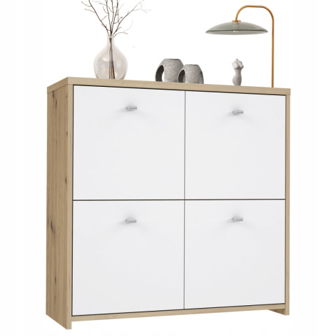 Forte BEST CHEST SQNK221-C804 Komoda, szafka półki, Dąb Artisan / Biały Forte BEST CHEST SQNK221-C804 Komoda, szafka półki, Dąb Artisan / Biały