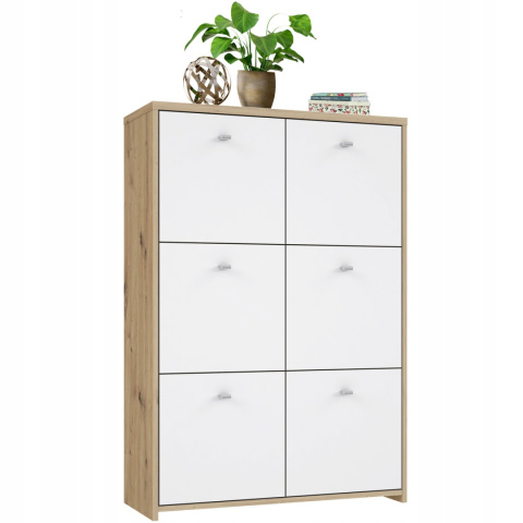 Forte BEST CHEST SQNK321-C804 Komoda, szafka półki Dąb Artisan / Biały Forte BEST CHEST SQNK321-C804 Komoda, szafka półki Dąb Artisan / Biały