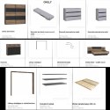 Forte CHILLY TOKK231-N09 Komoda z półkami i szufladami Forte CHILLY TOKK231-N09 Komoda z półkami i szufladami