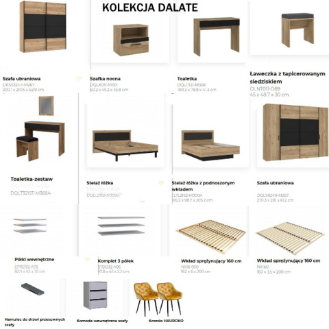 Forte DALATE DQLK211-M265 Komoda 3 szuflady Dąb Catania/Czarny Forte DALATE DQLK211-M265 Komoda 3 szuflady Dąb Catania/Czarny