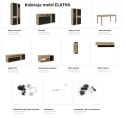 Forte ELATHA CFTT5104-M551 Stolik okolicznościowy, kawowy, półki z szufladą Dąb Catania / Czarny Forte ELATHA CFTT5104-M551 Stolik okolicznościowy, kawowy, półki z szufladą Dąb Catania / Czarny