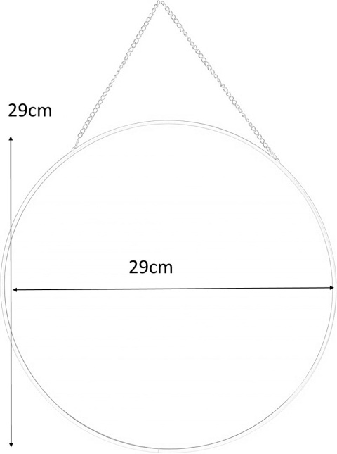 Intesi Lustro Lago okrągłe 29cm czarne rama metalowa zawieszane na łańcuszku metalowym czarnym do łazienki przedpokoju salonu Intesi Lustro Lago okrągłe 29cm czarne rama metalowa zawieszane na łańcuszku metalowym czarnym do łazienki przedpokoju salonu