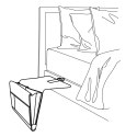 Intesi Organizer do łóżka szary z filcu zamiast szafki nocnej nie wymaga montażu na książkę tablet telefon drobiazgi 3 kieszenie Intesi Organizer do łóżka szary z filcu zamiast szafki nocnej nie wymaga montażu na książkę tablet telefon drobiazgi 3 kieszenie