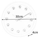 Intesi Zegar Intesi Diamanti ścienny biały tworzywo PP szkło okrągły cyfry zastąpiono cyrkoniami Intesi Zegar Intesi Diamanti ścienny biały tworzywo PP szkło okrągły cyfry zastąpiono cyrkoniami