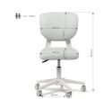 Fun Desk BUONO GREY - Krzesełko z regulacją wysokości obrotowe do biurka Fun Desk BUONO GREY - Krzesełko z regulacją wysokości obrotowe do biurka