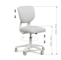 Fun Desk BUONO GREY - Krzesełko z regulacją wysokości obrotowe do biurka Fun Desk BUONO GREY - Krzesełko z regulacją wysokości obrotowe do biurka