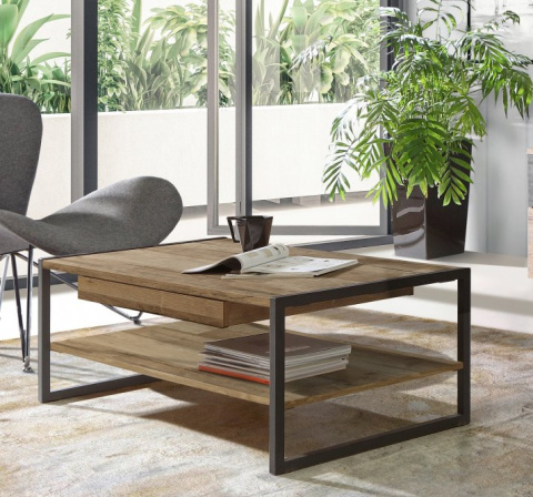 Meble Forte COFFEE TABLES CFTT4241-D76 Stolik okolicznościowy, kawowy, prostokątny, Dąb Klepkowy Meble Forte COFFEE TABLES CFTT4241-D76 Stolik okolicznościowy, kawowy, prostokątny, Dąb Klepkowy