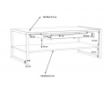 Meble Forte COFFEE TABLES CFTT4241-D76 Stolik okolicznościowy, kawowy, prostokątny, Dąb Klepkowy Meble Forte COFFEE TABLES CFTT4241-D76 Stolik okolicznościowy, kawowy, prostokątny, Dąb Klepkowy