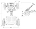 Milly Mally Gokart na pedały Thor Pojazd Jeździk Red Czerwony regulacja odległości fotela od kierownicy hamulec koła pompowane