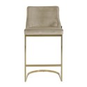 Richmond Interiors RICHMOND krzesło barowe BOLTON 75 khaki - welur, złota podstawa Richmond Interiors RICHMOND krzesło barowe BOLTON 75 khaki - welur, złota podstawa