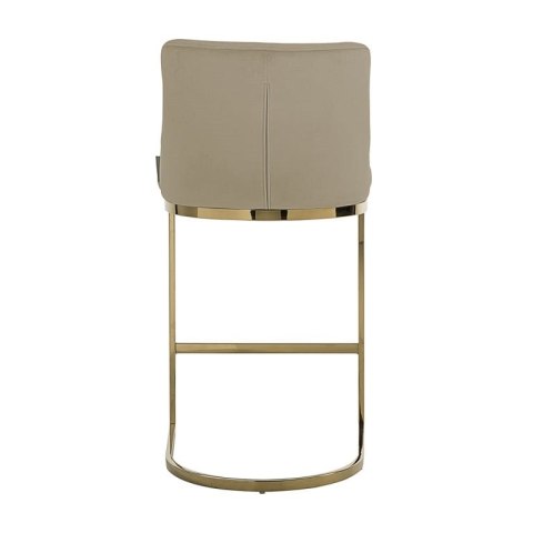 Richmond Interiors RICHMOND krzesło barowe BOLTON 75 khaki - welur, złota podstawa Richmond Interiors RICHMOND krzesło barowe BOLTON 75 khaki - welur, złota podstawa
