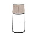 Richmond Interiors RICHMOND krzesło barowe BOLTON 76 khaki - welur, czarna podstawa Richmond Interiors RICHMOND krzesło barowe BOLTON 76 khaki - welur, czarna podstawa