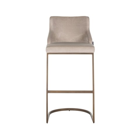 Richmond Interiors RICHMOND krzesło barowe BOLTON 76 khaki - welur, złota podstawa Richmond Interiors RICHMOND krzesło barowe BOLTON 76 khaki - welur, złota podstawa