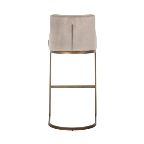 Richmond Interiors RICHMOND krzesło barowe BOLTON 76 khaki - welur, złota podstawa Richmond Interiors RICHMOND krzesło barowe BOLTON 76 khaki - welur, złota podstawa