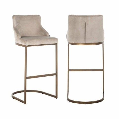 Richmond Interiors RICHMOND krzesło barowe BOLTON 76 khaki - welur, złota podstawa Richmond Interiors RICHMOND krzesło barowe BOLTON 76 khaki - welur, złota podstawa
