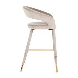 Richmond Interiors RICHMOND krzesło barowe GIA 76 khaki - welur